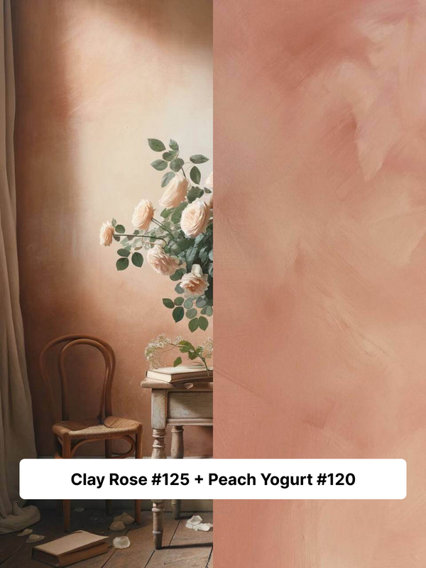 41. Clay Rose #125 + Peach Yogurt #120 – Limewash Inspiration
