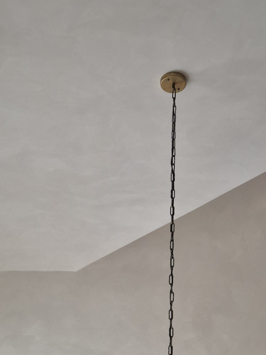 Almond Glow limewash paint color applied on an interior wall