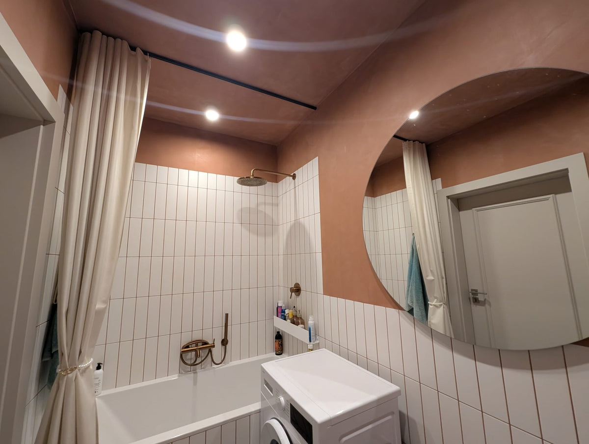 #123 Warm Coral limewash paint on a wall – customer project, photo 3