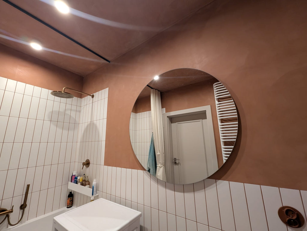 #123 Warm Coral limewash paint on a wall – customer project, photo 2