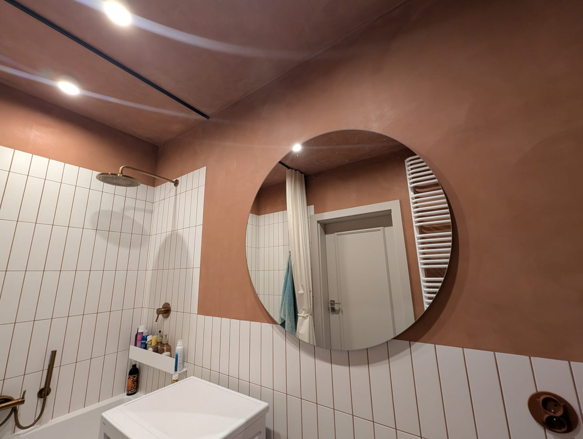 #123 Warm Coral limewash paint on a wall – customer project, photo 2