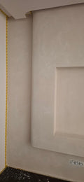 #24 Powder Stone Alkantarus suede-effect paint on a wall