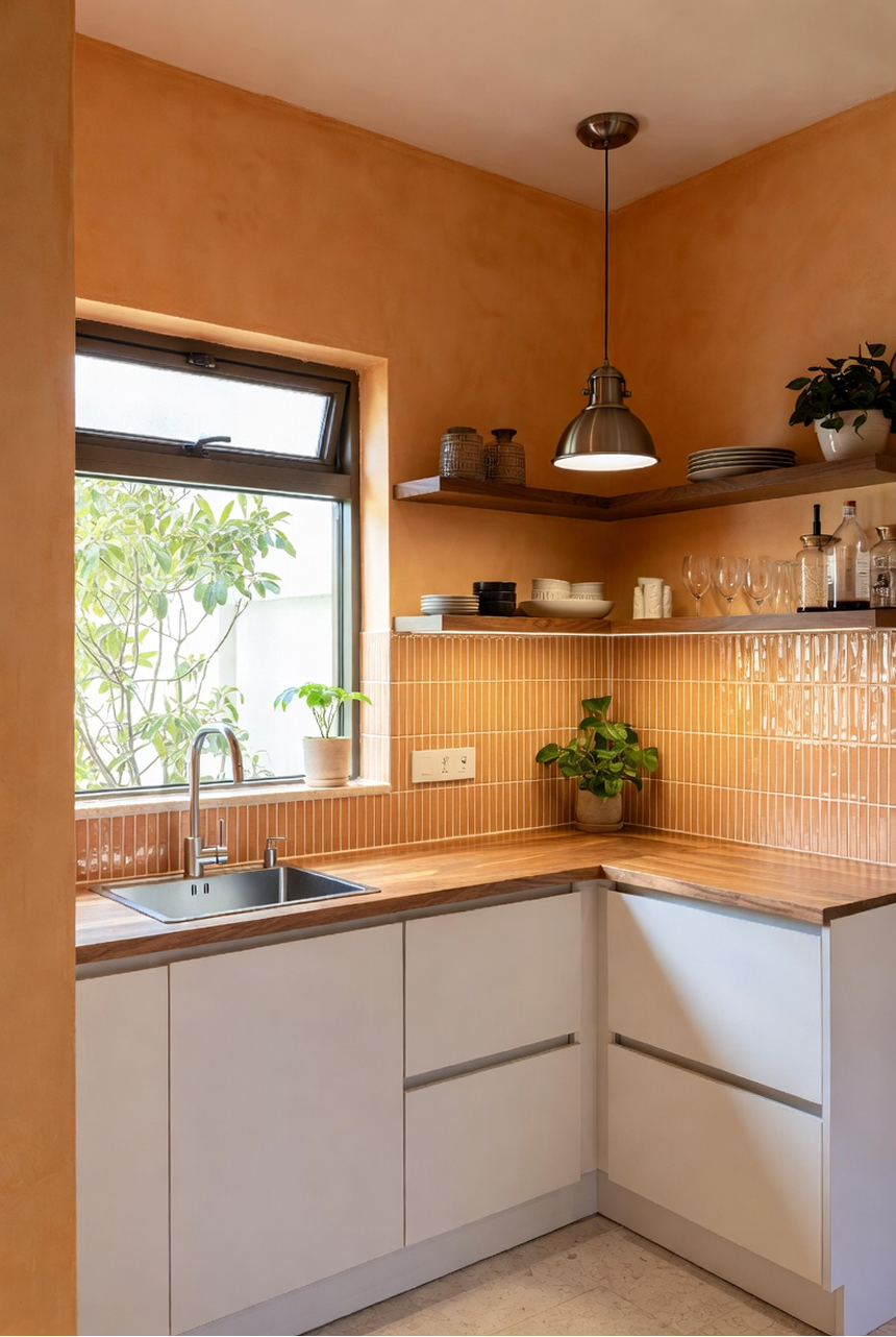 #67 Dried Paprika limewash paint in an interior
