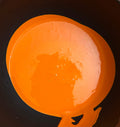 #46 Pure Orange Alkantarus suede-effect paint on a wall