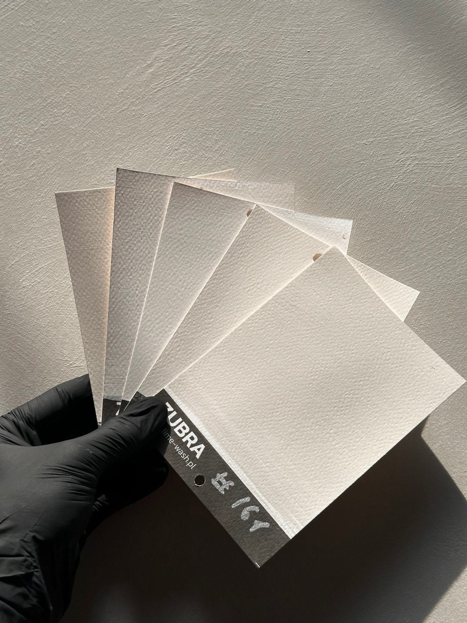 Beige Harmony Limewash Colour Card set in natural beiges