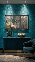 #1 Ocean Silk Saharus sand-effect paint on a wall