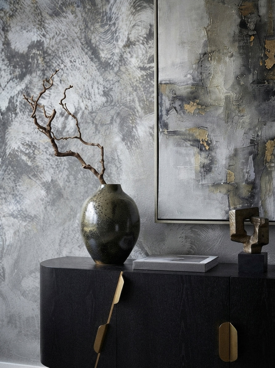 #2 Silver Dune Saharus sand-effect paint on a wall – view 2