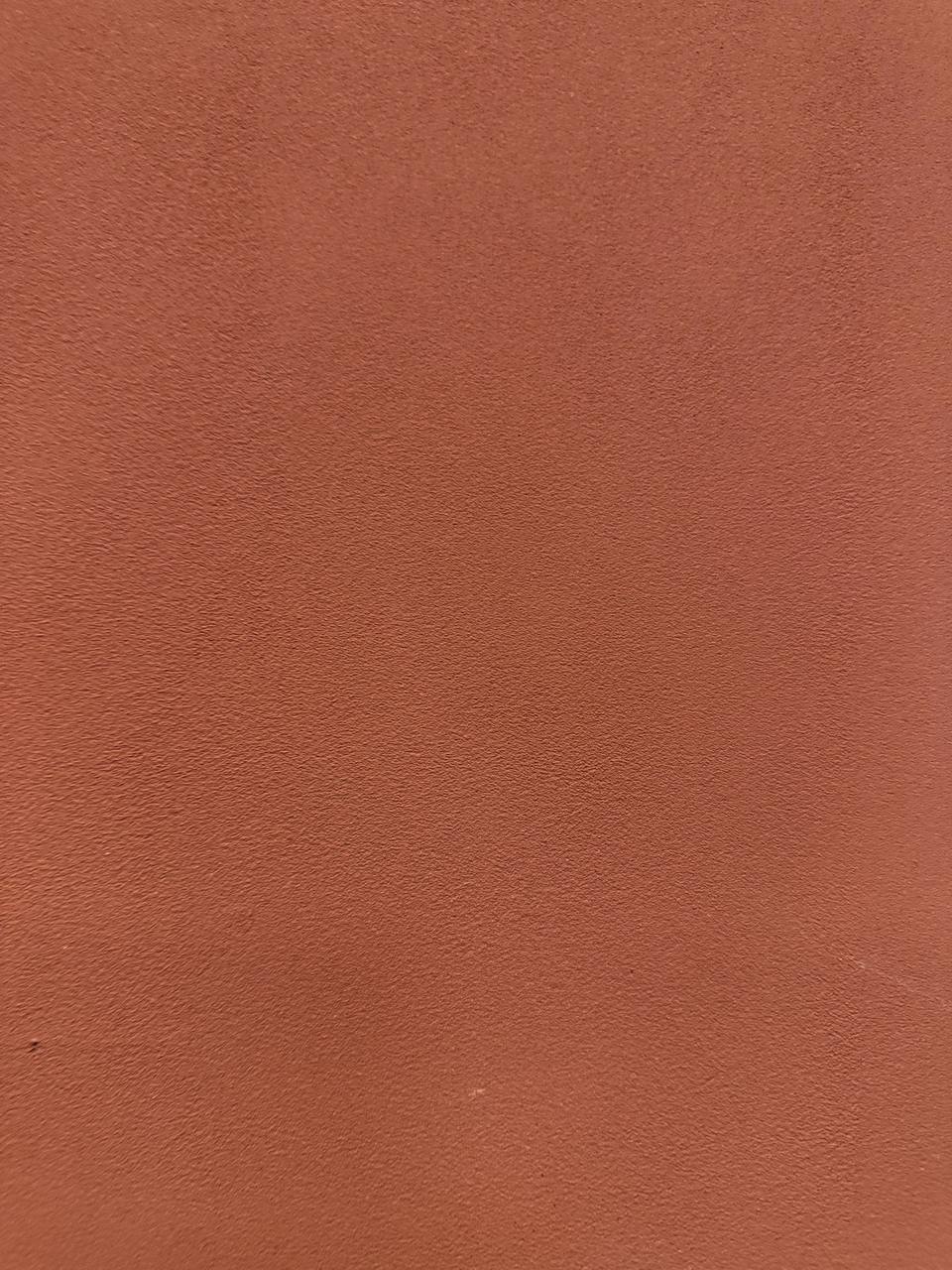#5 Red Clay Romanus clay plaster on a wall, close-up of the matte texture