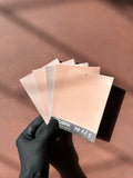 Soft Pink Limewash Colour Card set in pink shades