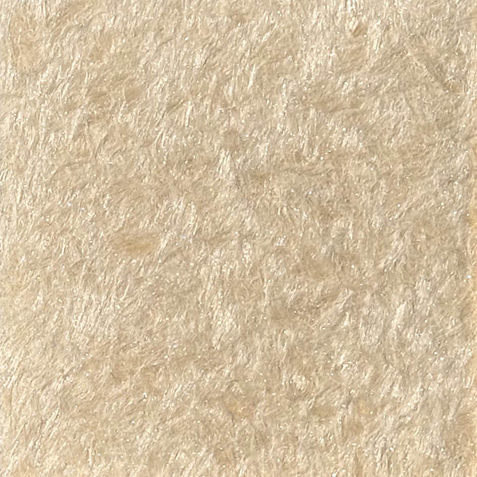 #5 Honey Cotton Papirus cotton plaster on a wall, close-up of the cotton-fibre texture