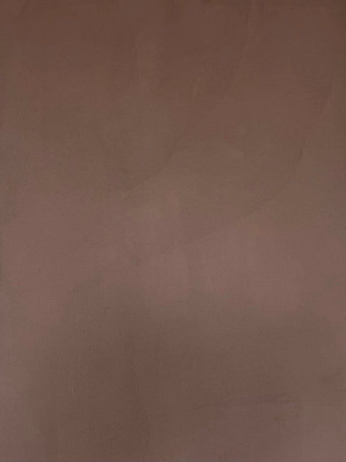 #10 Truffle Stone Romanus clay plaster on a wall, close-up of the matte texture