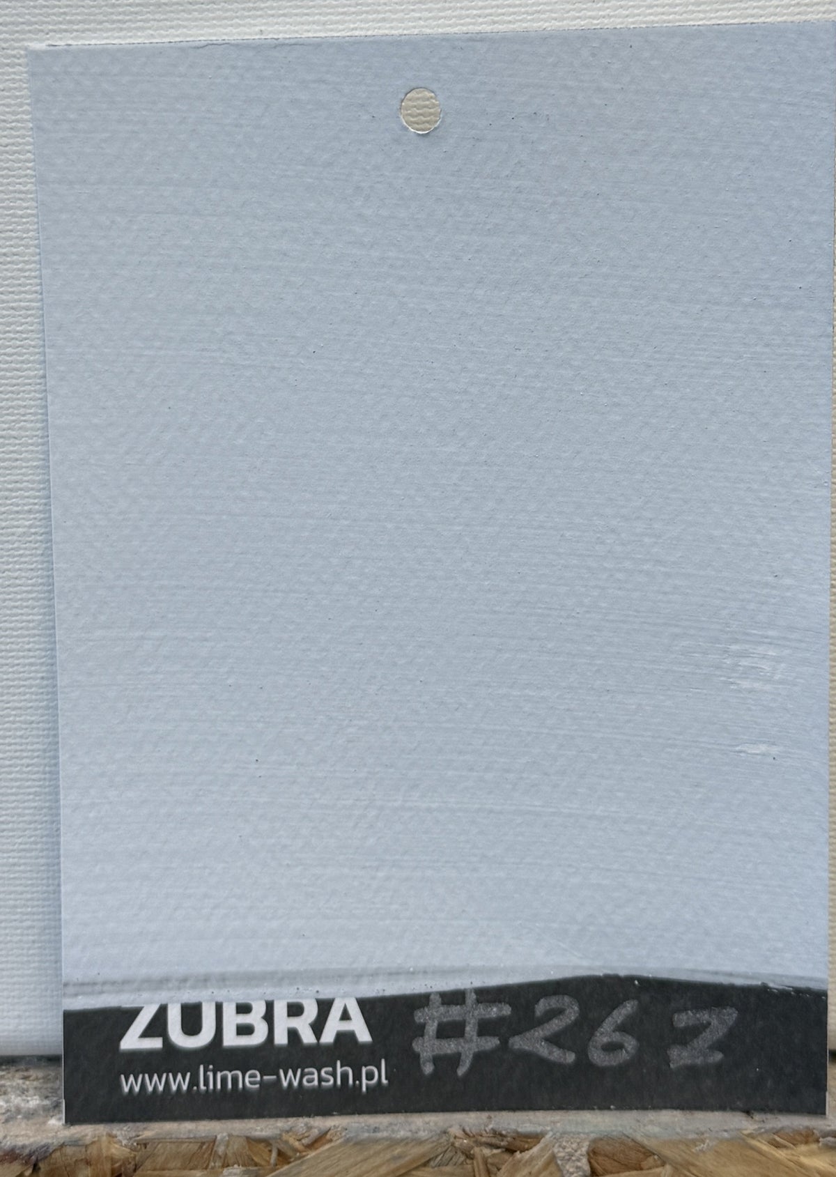 #267 Pale Horizon limewash paint – hand-painted Colour Card swatch