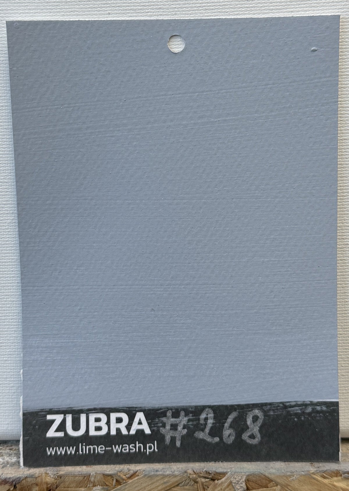 #268 Stone Wave limewash paint – hand-painted Colour Card swatch
