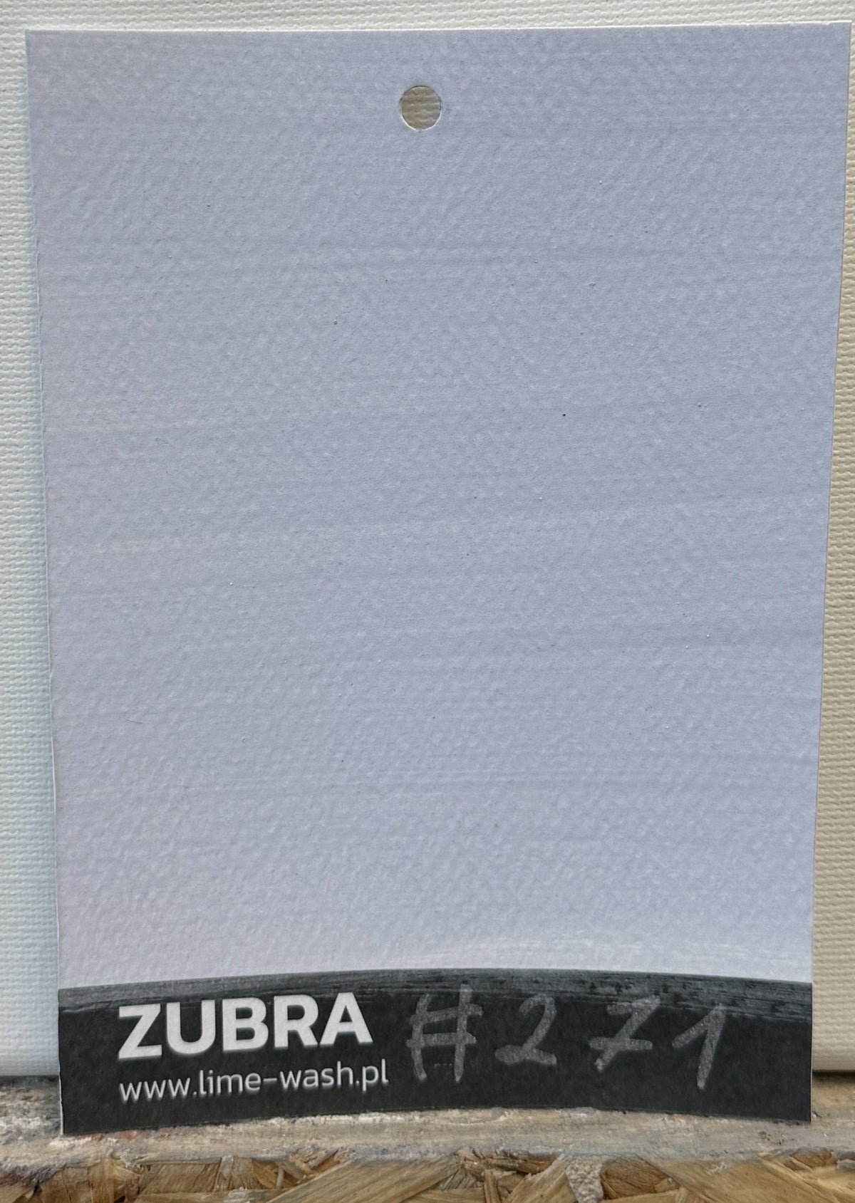#271 Lilac Frost limewash paint – hand-painted Colour Card swatch