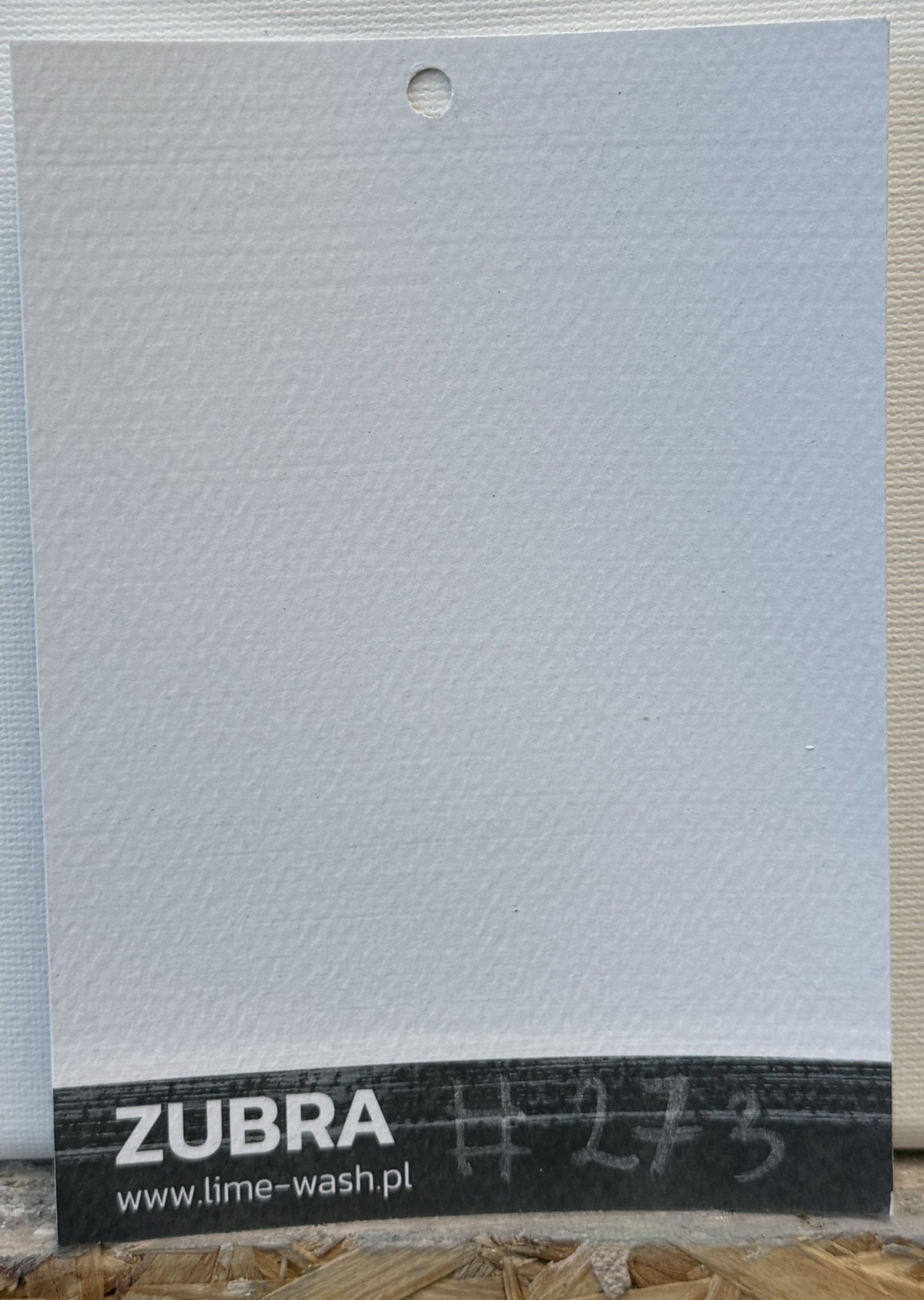 #273 Frozen Milk limewash paint – hand-painted Colour Card swatch