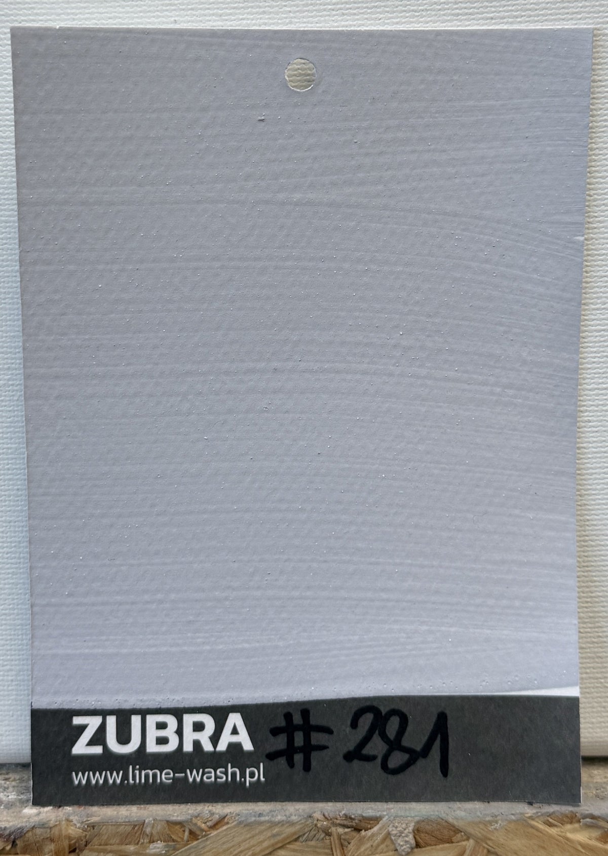 #281 Cold Pebble limewash paint – hand-painted Colour Card swatch