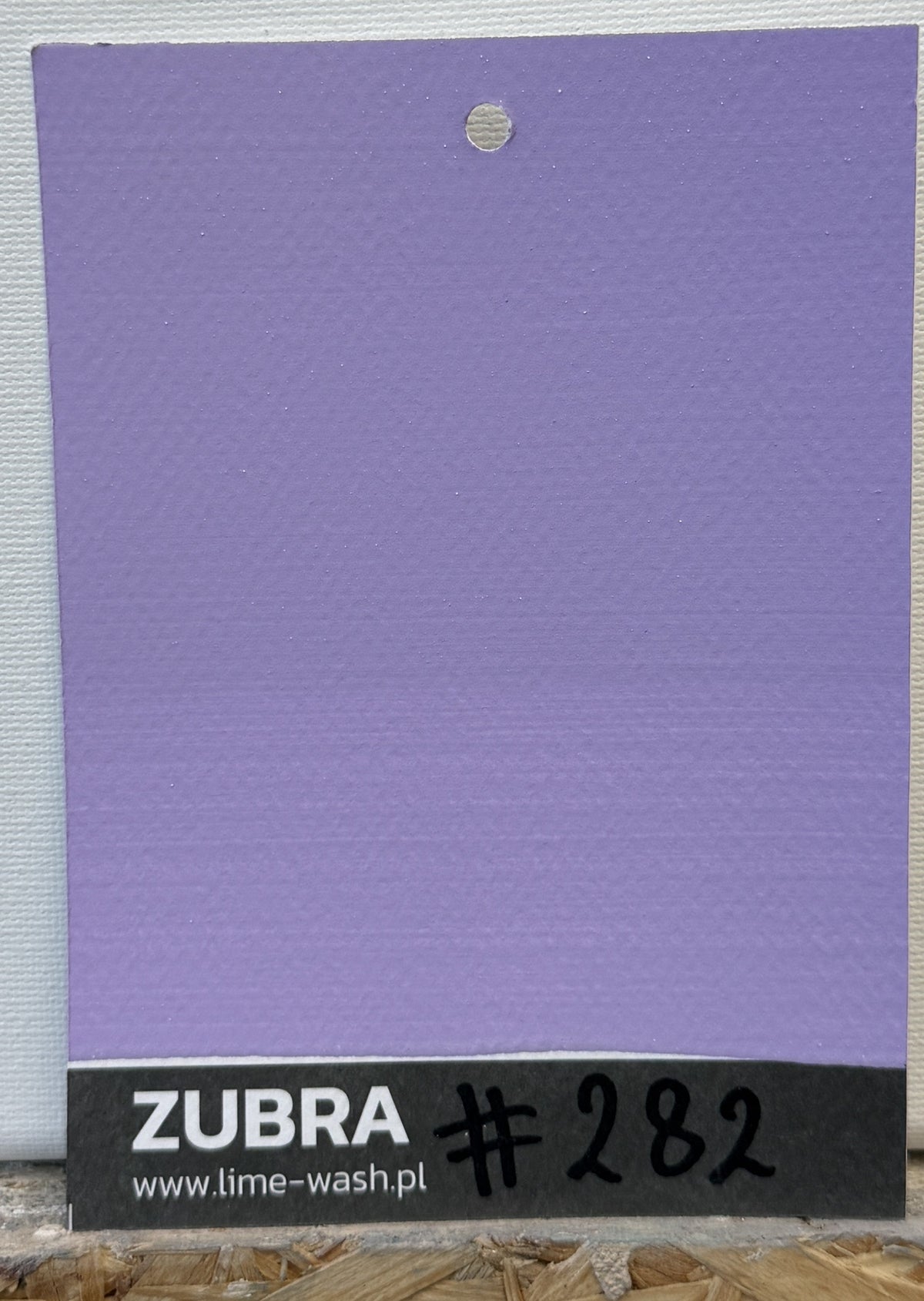 #282 Iris Cloud limewash paint – hand-painted Colour Card swatch