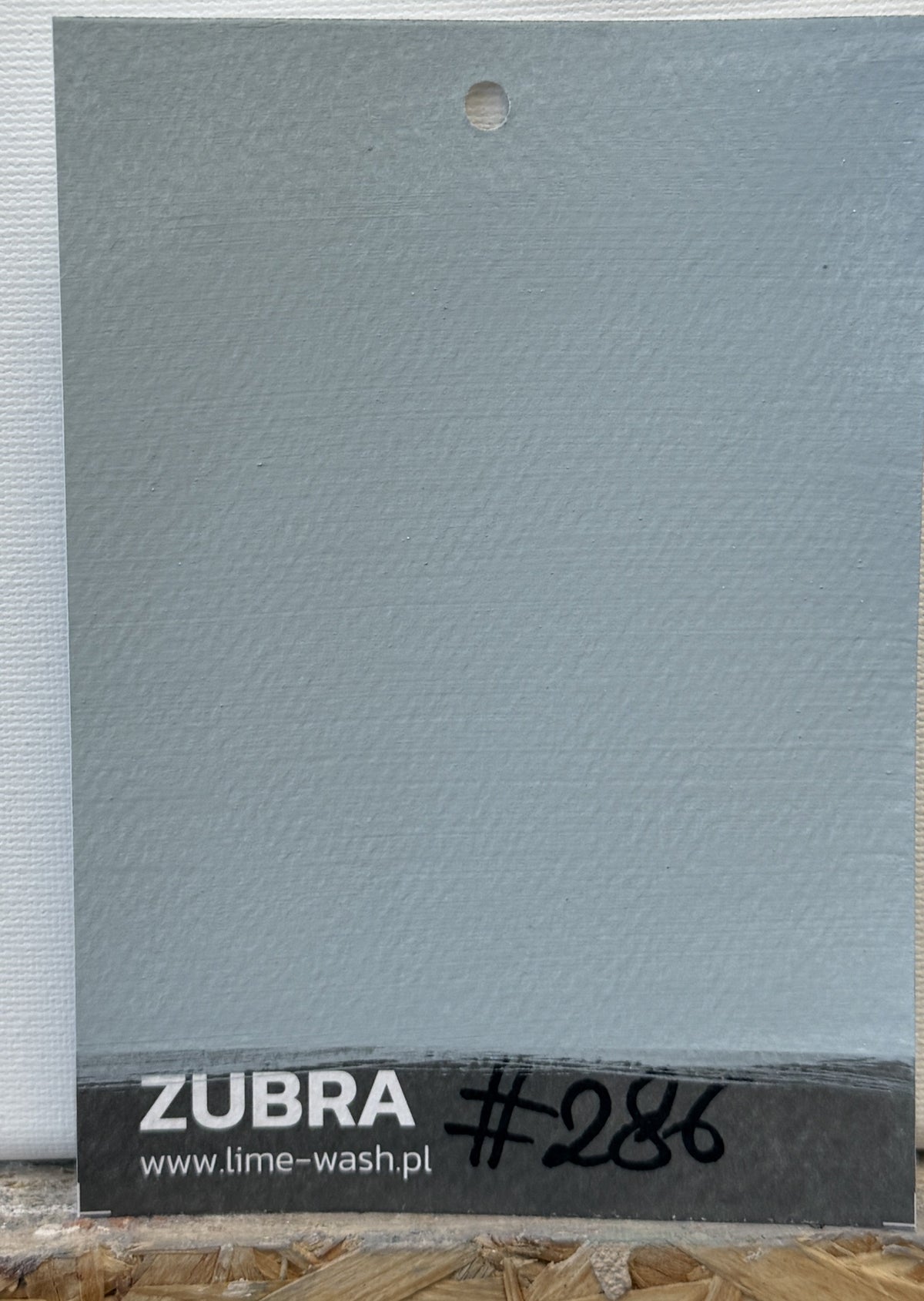 #286 Sea Fog limewash paint – hand-painted Colour Card swatch