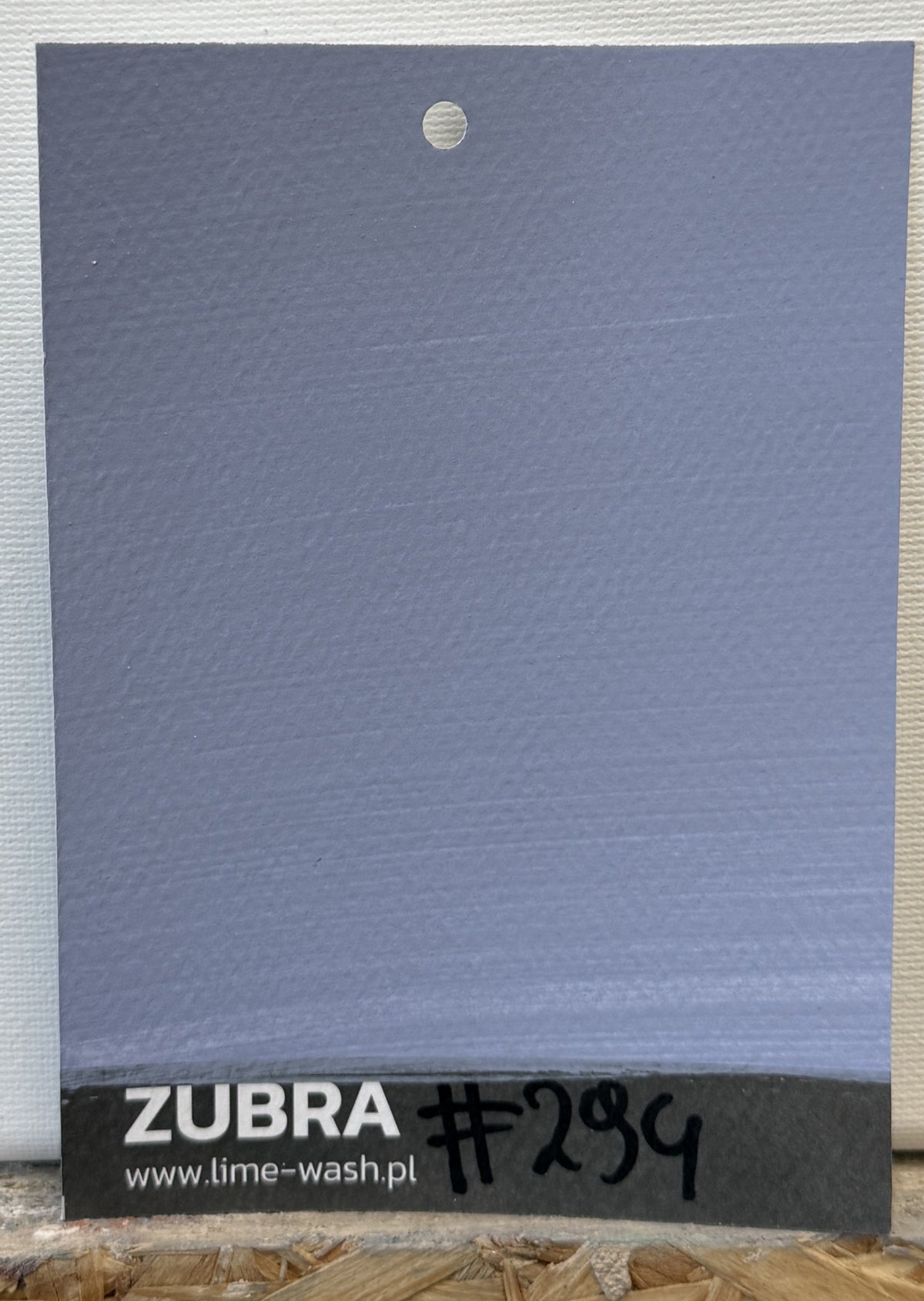 #294 Blue Shadow limewash paint – hand-painted Colour Card swatch